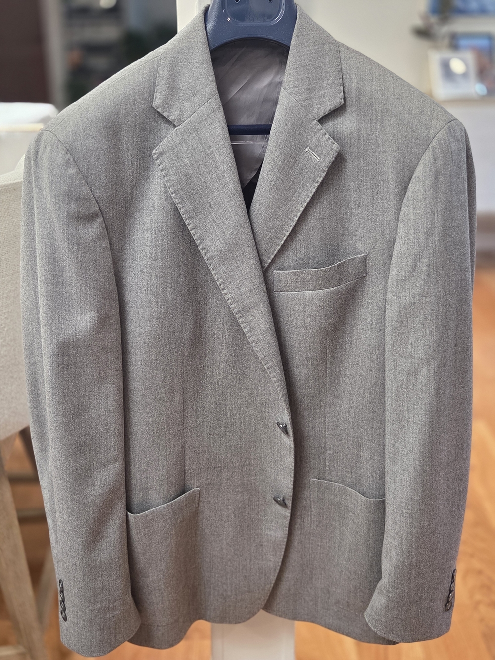 Vince Men's Drago 14.5 Micron Wool Light Gray Italian Sport Coat Blazer (42R)